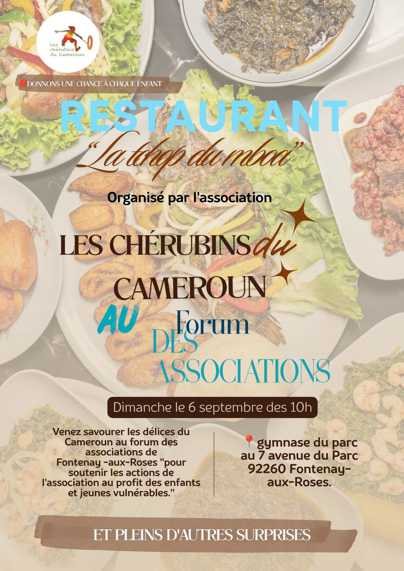 Restaurant « La tchop du mboa » au Forum des associations
