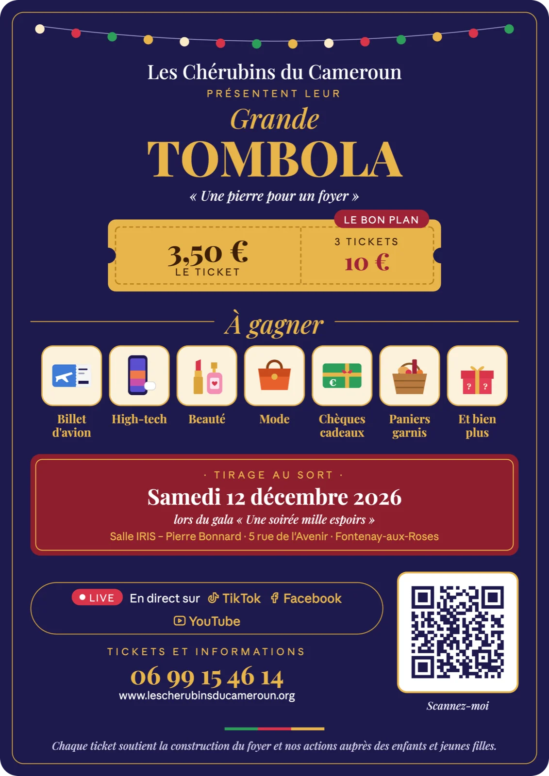 Gala de charité « Une soirée mille espoirs » — 12 décembre 2026